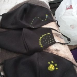 Convo 3 green painted maskes